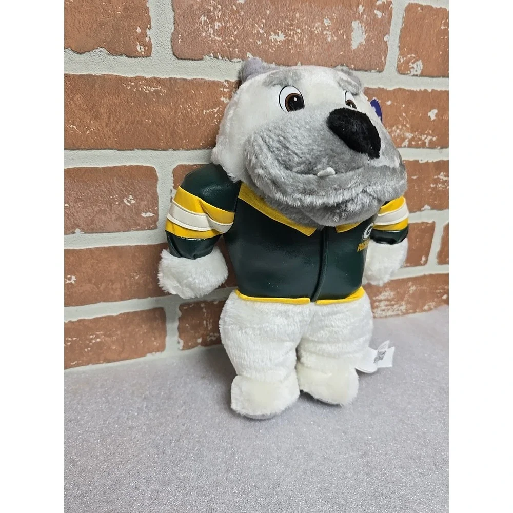 Vintage Green Bay Packers Football Bulldog Mascot Plush Stuffed Animal NFL 1998